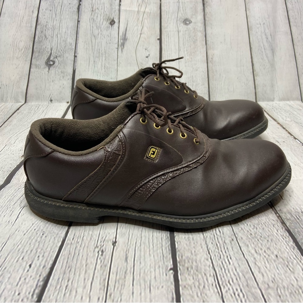 FOOTJOY FJ Originals Golf Shoes Brown Oxford Spikes Men’s Size 10.5 M 45356